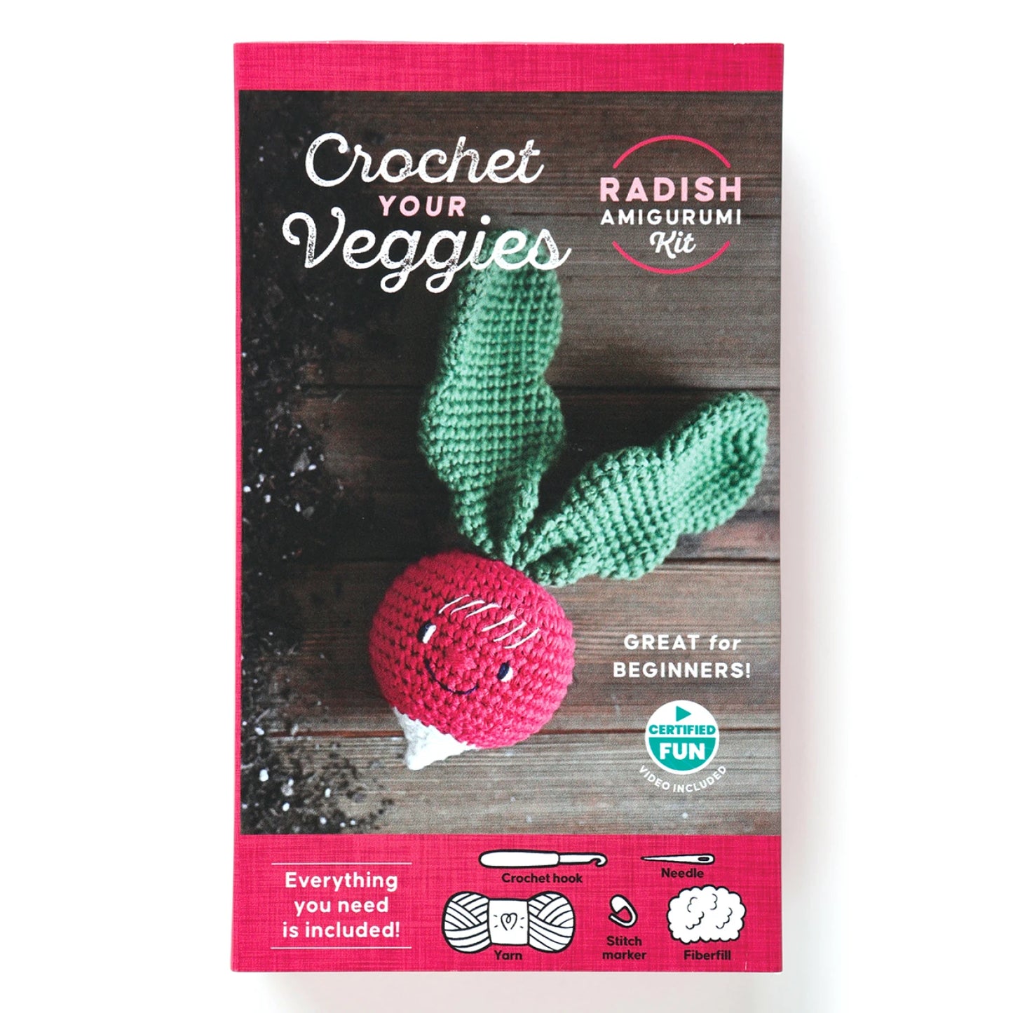 Crochet Your Veggies Amigurumi Kit Radish - Special Order