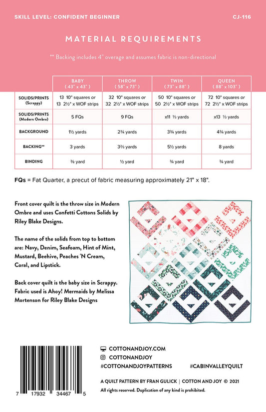Cabin Valley # CJ116 - Special Order