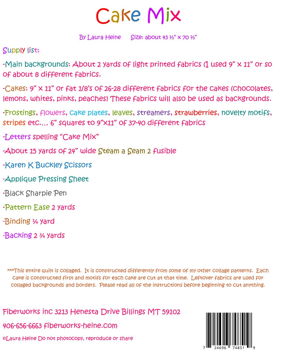 Cake Mix Collage # LHFWCM - Special Order - Special Order