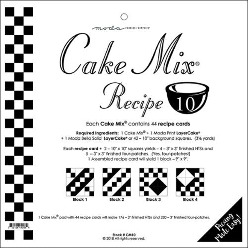 Cake Mix Recipe 10 Quilt Papers by Miss Rosies