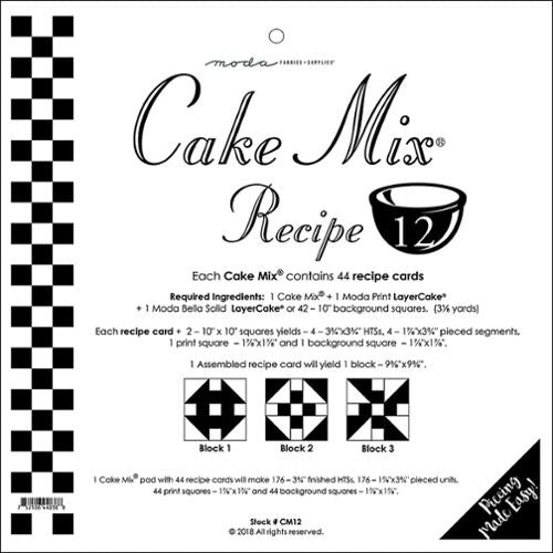 Cake Mix Recipe 12 Quilt Papers by Miss Rosies