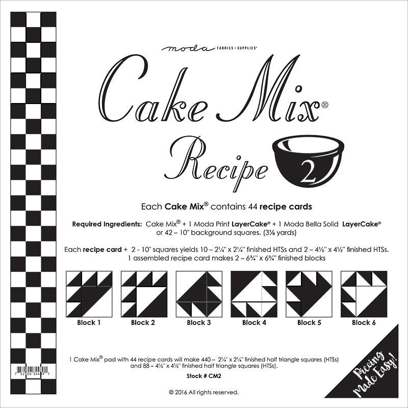 Cake Mix Recipe 2 Quilt Papers by Miss Rosies