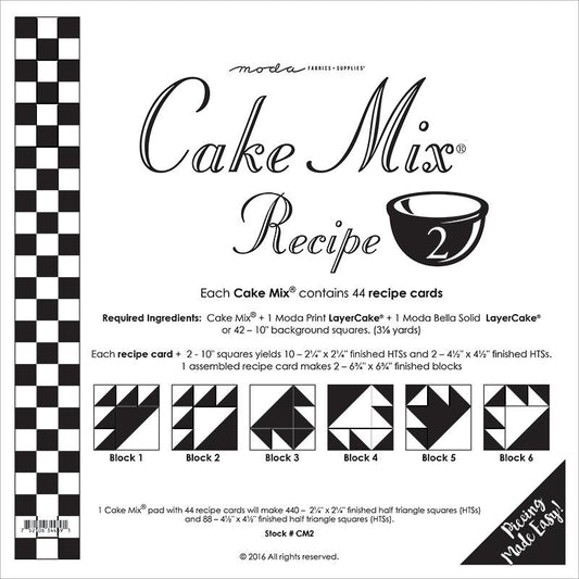 Cake Mix Recipe 2 Quilt Papers by Miss Rosies