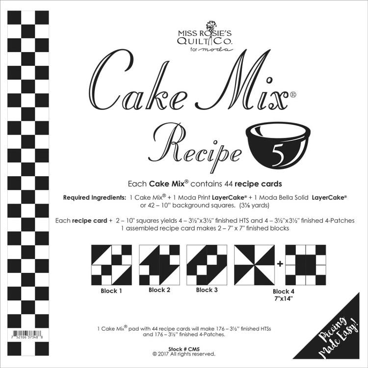 Cake Mix Recipe 5 Quilt Papers by Miss Rosies