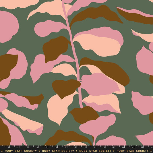 Calathea by Ruby Star Society Collaborative : 108" Wideback Deep Moss RS5189 12