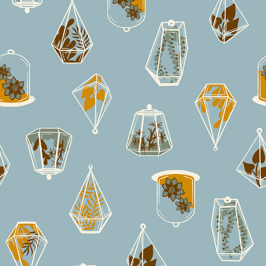 Calathea by Ruby Star Society Collaborative : Terrarium Soft Blue RS5183 13