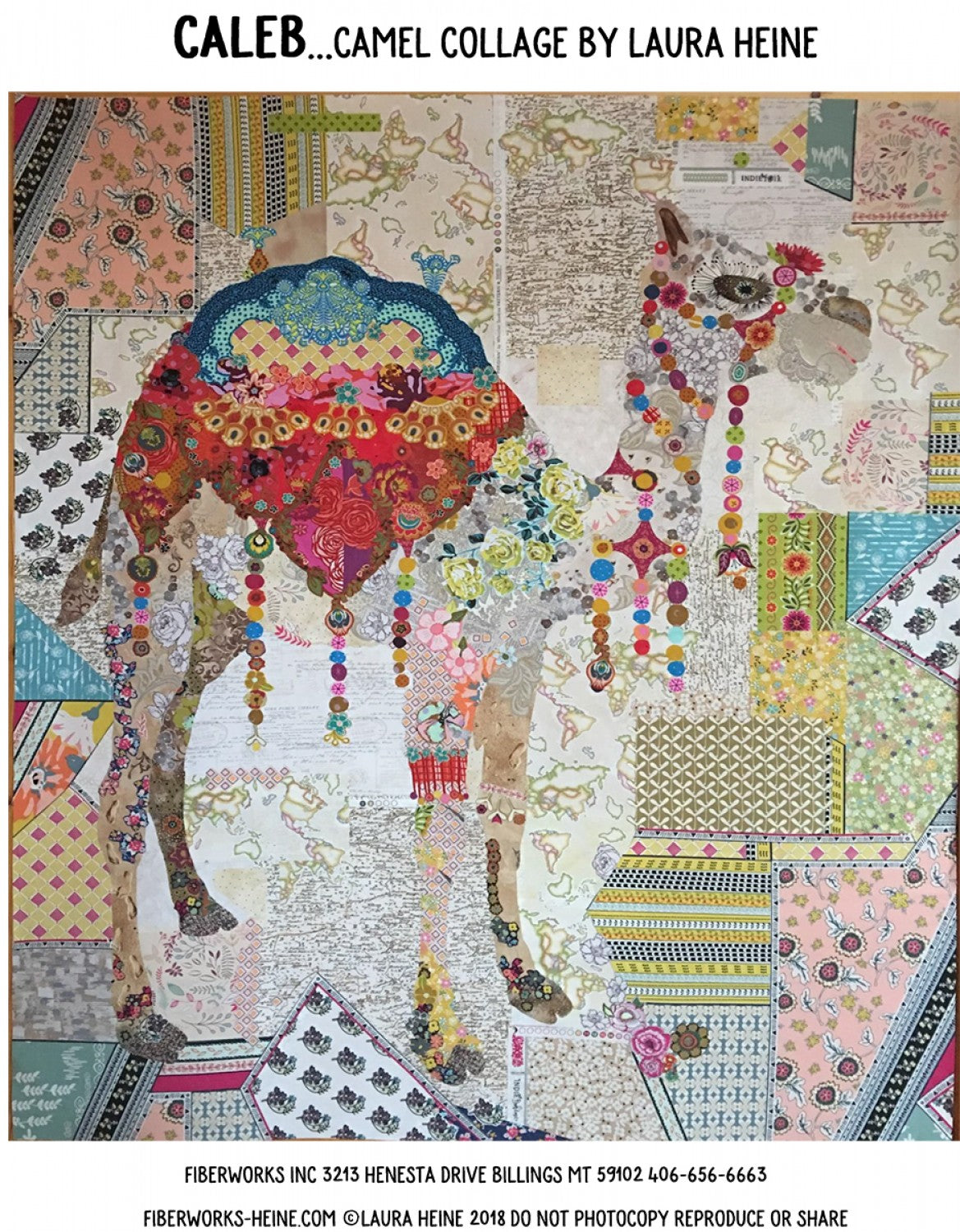 Caleb The Camel Collage Pattern by Laura Heine