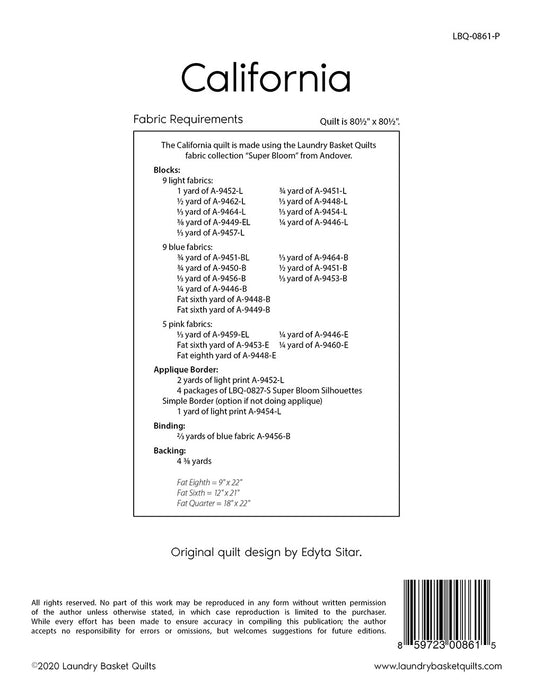 California # LBQ-0861-P - Special Order
