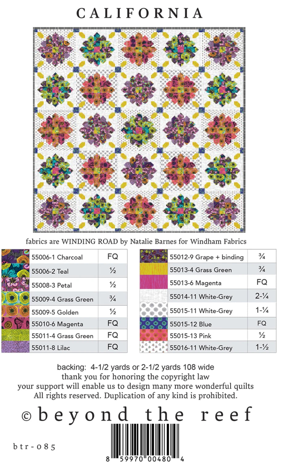 California Quilt Pattern by Beyond the Reef
