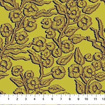 Camouflage by Kathy Doughty : Leopard Blossoms Lemon 91274-52