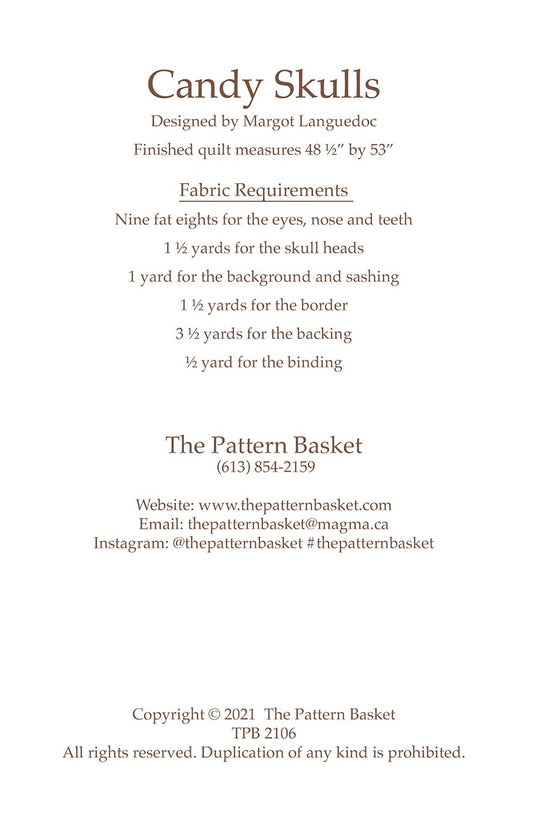 Candy Skulls Quilt Pattern by The Pattern Basket