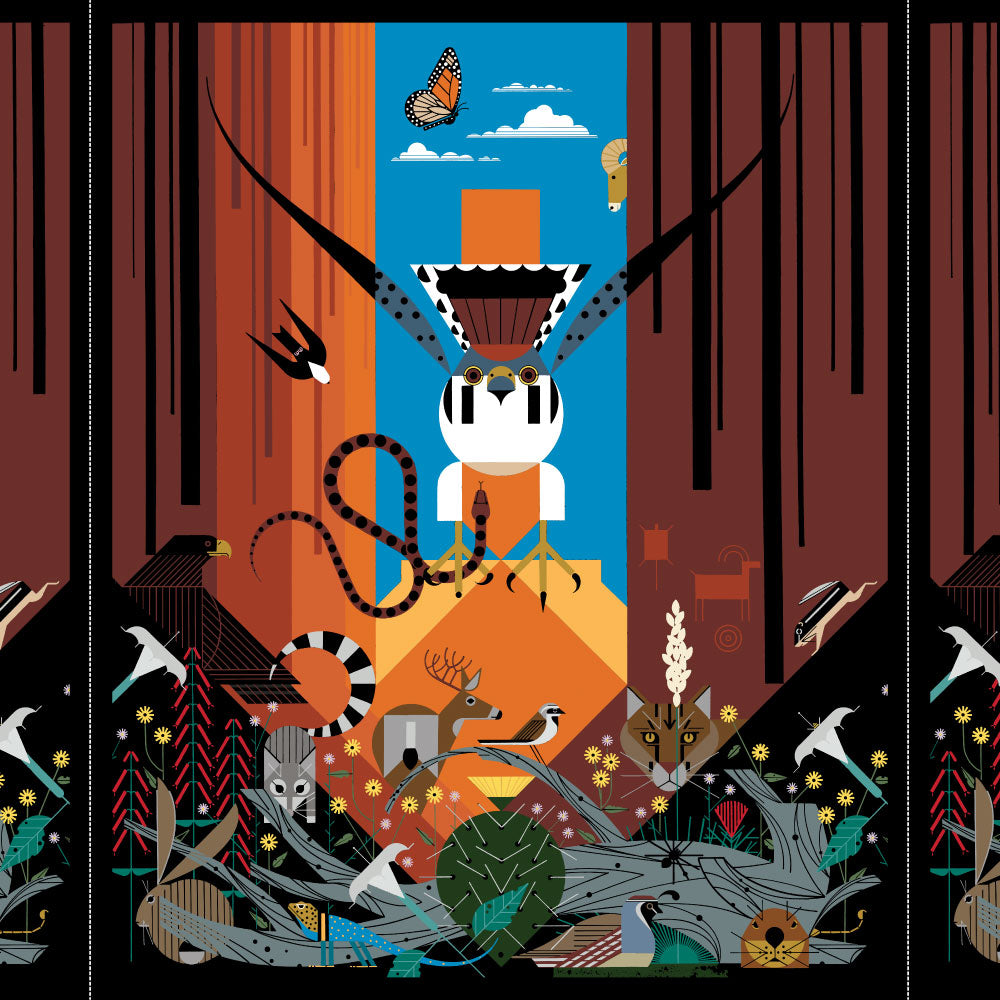 Canyon Country by Charley Harper: Canyon Country Poster Panel CH-424 (Estimated Ship Date March 2025)