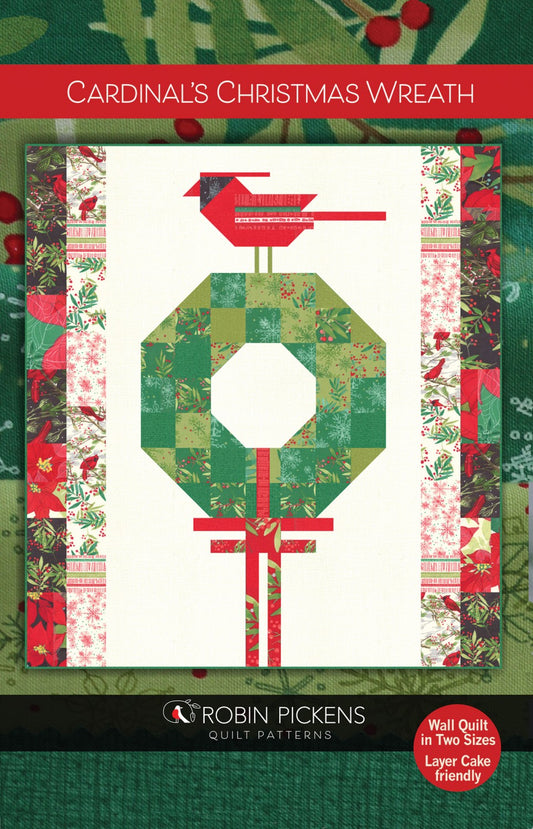 Cardinal's Christmas Wreath Quilt Pattern by Robin Pickens