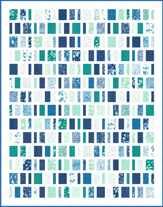 Carolina Shag Quilt Kit featuring Bluebell by Janet Clare