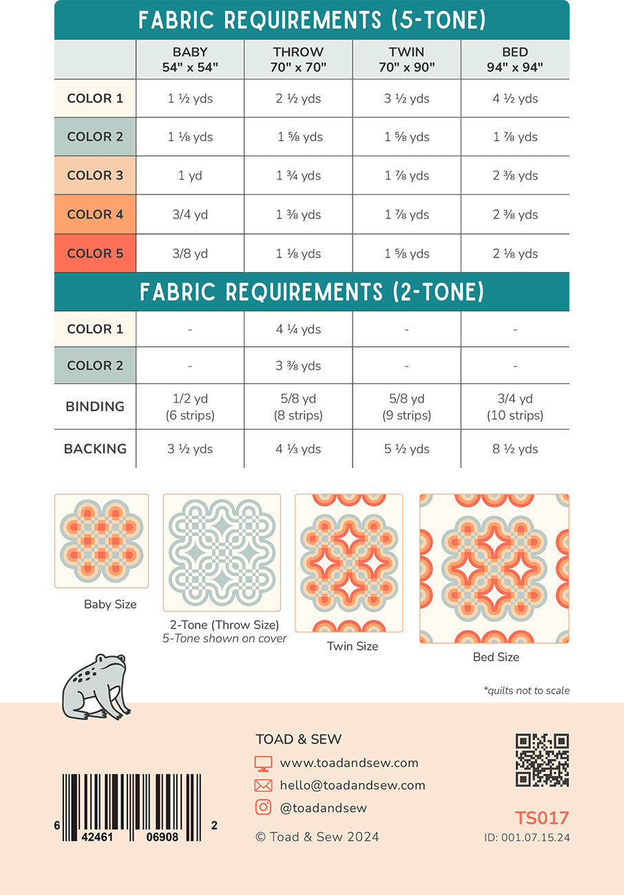 Cascade Bloom Quilt Pattern by Toad & Sew