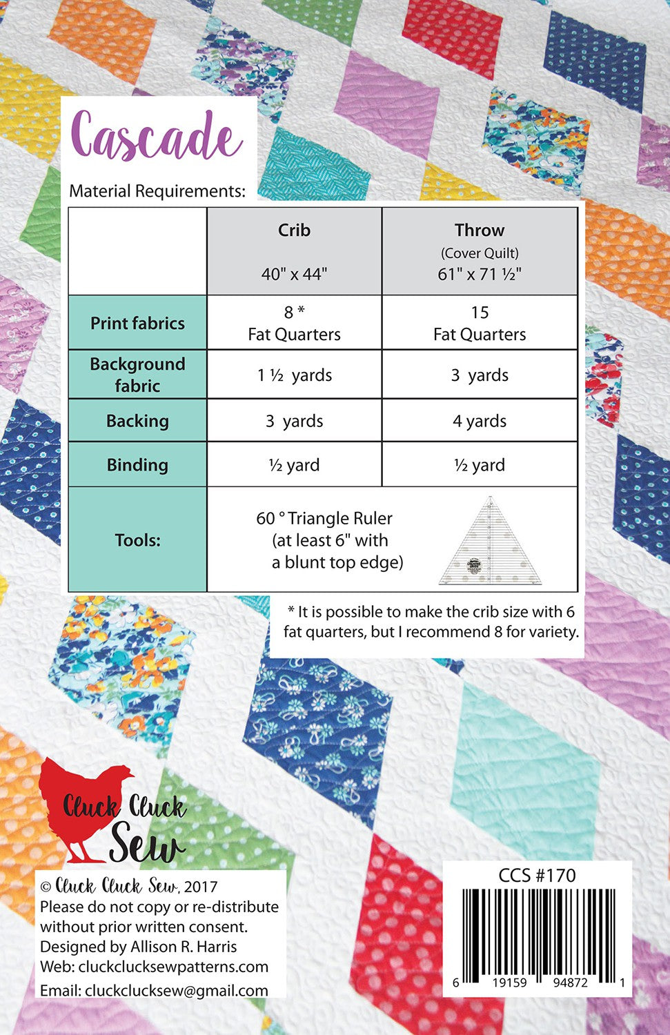 Cascade Quilt Pattern by Cluck Cluck Sew