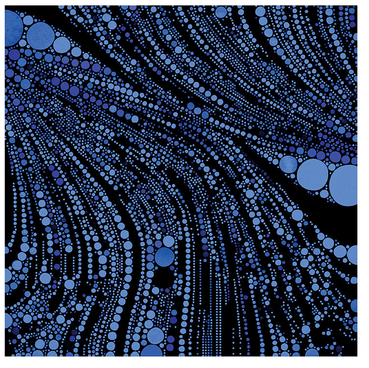 Cat Artistry by Peggy Collins : Circled Swirl Blue 16737-55