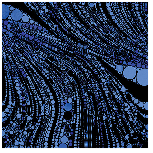 Cat Artistry by Peggy Collins : Circled Swirl Blue 16737-55