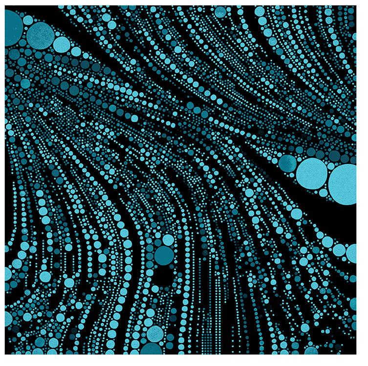 Cat Artistry by Peggy Collins : Circled Swirl Turquoise 16737-84 (Estimated Arrival September 2025)