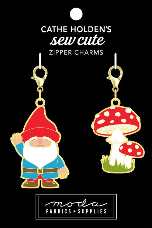 Cathe Holden Zipper Charms : Gnome Mushroom CH153