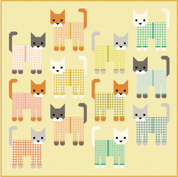 Cats in Pajamas Quilt Pattern by Elizabeth Hartman