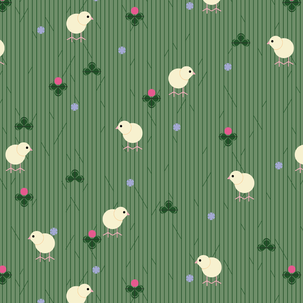 Charley Harper Best Friends - Chick Parade Poplin CH-389