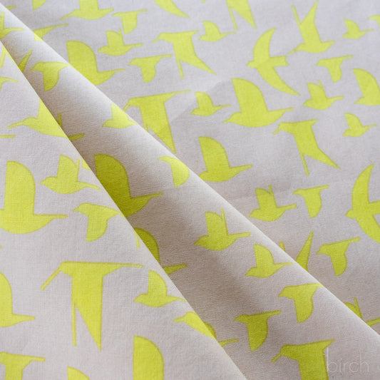 Charley Harper Coastal Vol 2 - Maritime Birds Lemoncello Poplin CH-438