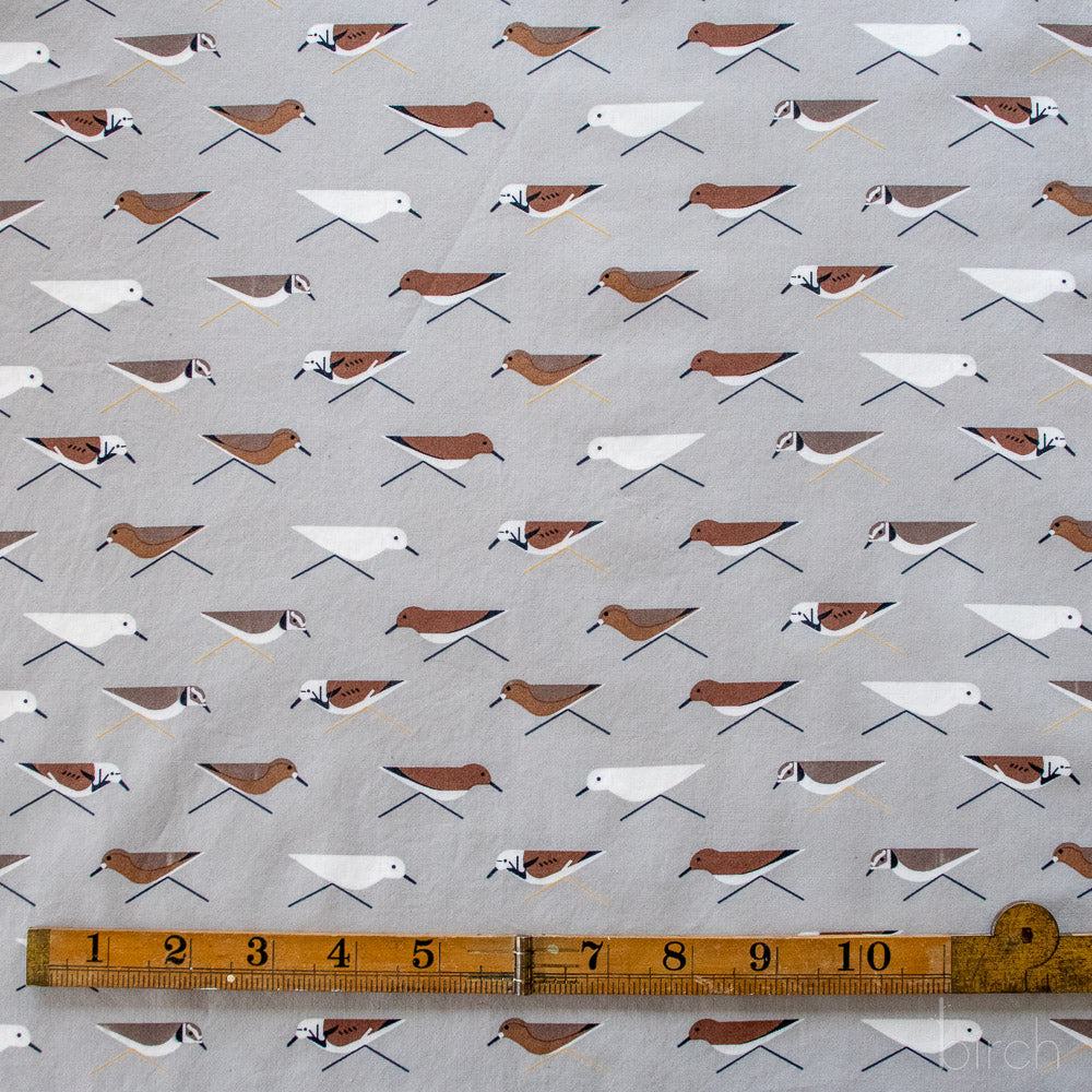 Charley Harper Coastal Vol 2 - Sanderlings Poplin CH-36