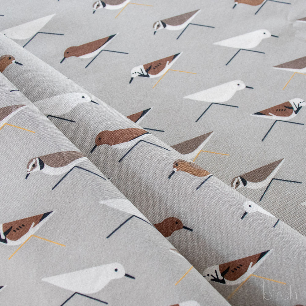 Charley Harper Coastal Vol 2 - Sanderlings Poplin CH-36