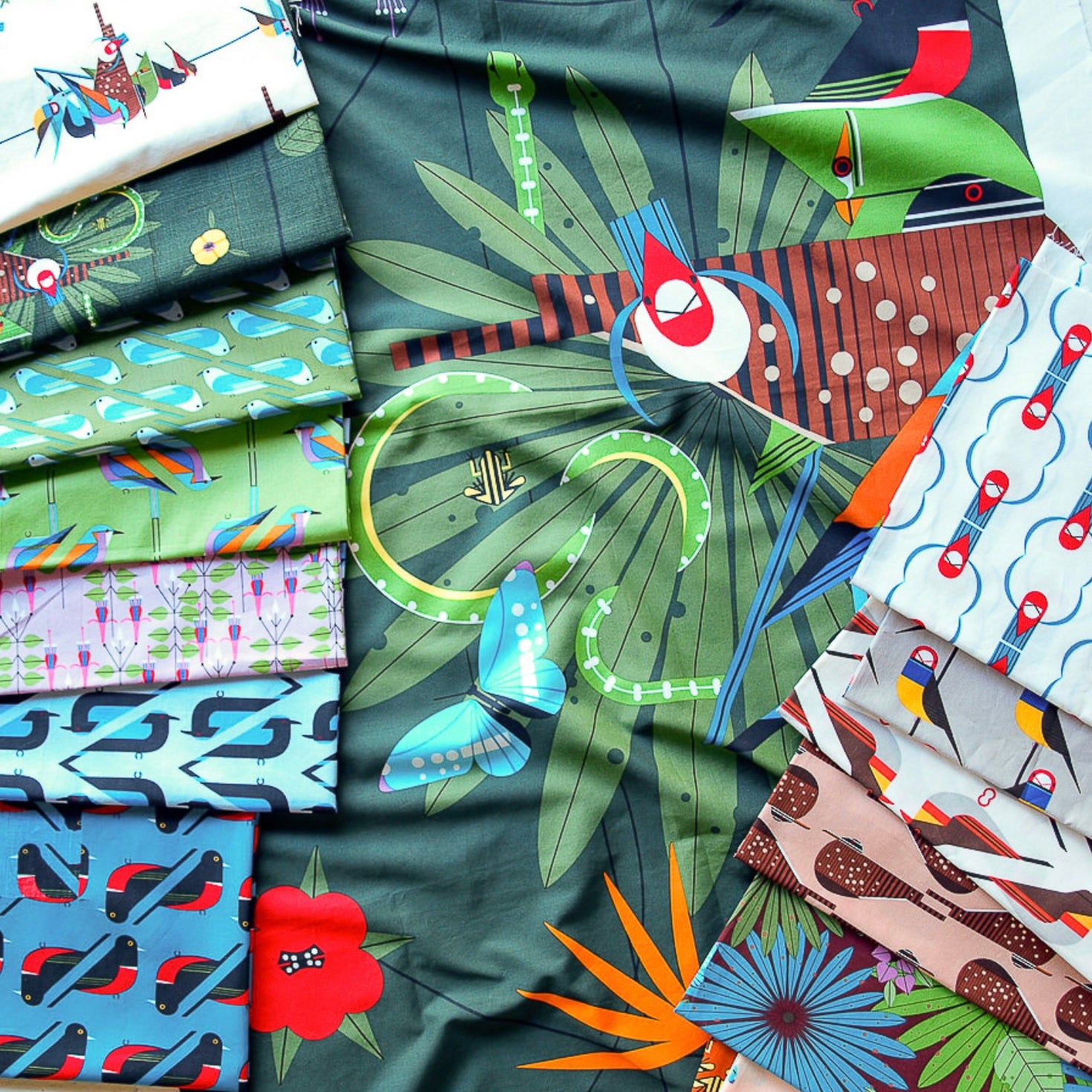 Charley Harper Discovery Place - Sunbitten Poplin CH-358