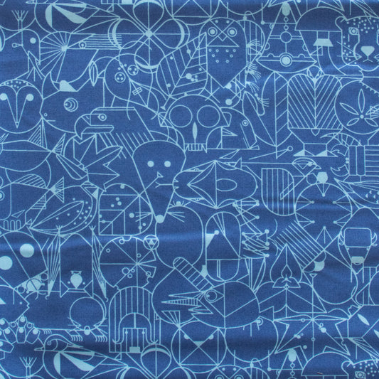 Charley Harper End Paper Basics - Twilight Poplin