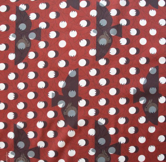 Charley Harper Harvest Vol. 3 Cottontail in Cotton Field Poplin CH- 422