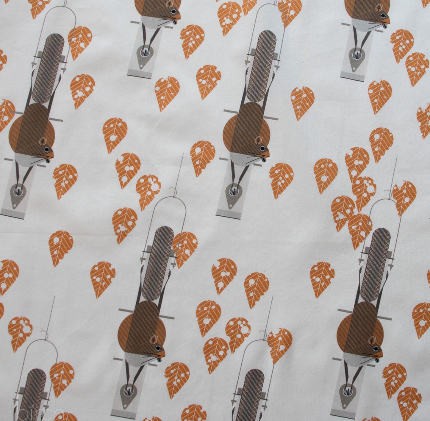 Charley Harper Harvest Vol. 3 Furred Feeder Poplin CH-414