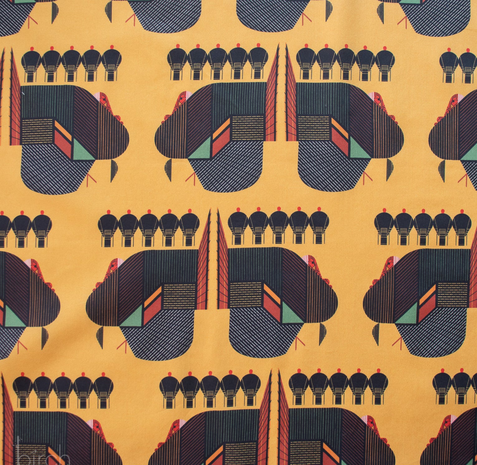 Charley Harper Harvest Vol. 3 Turkey Talk Poplin CH-417