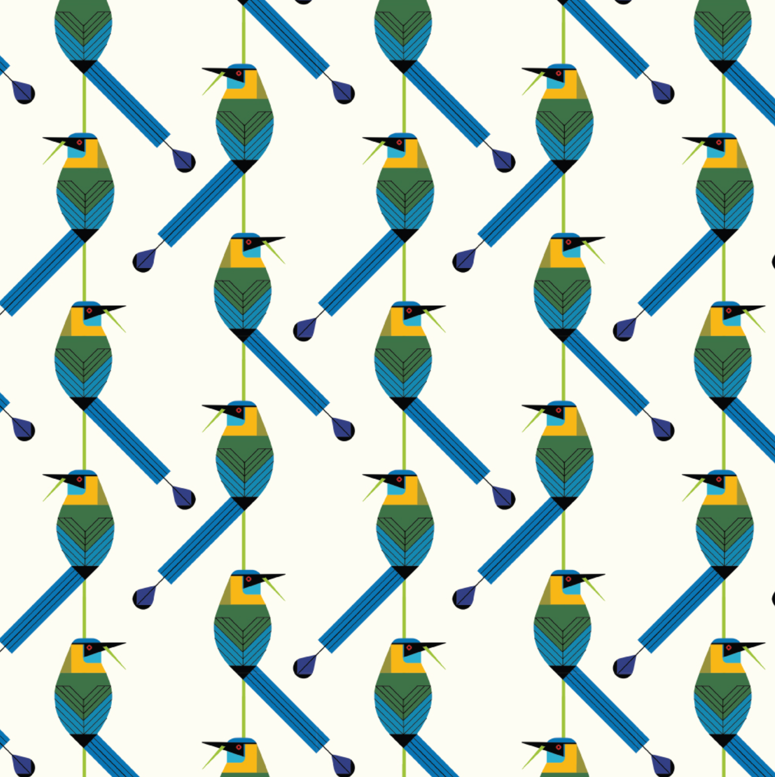 Charley Harper Monteverde Habitat Vol. 1 - Round Tailed Vine Percher CH-373