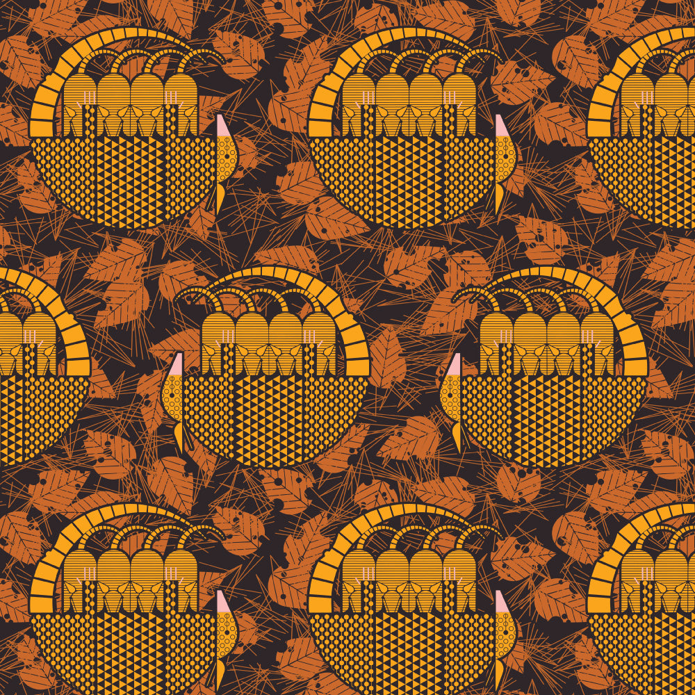 Charley Harper Nurture Vol. 3 - Armadillo Fam Poplin CH-400