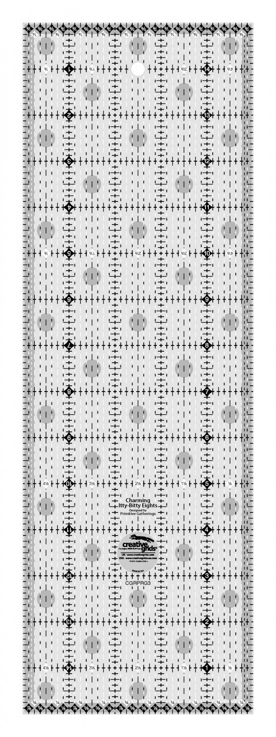 Charming IttyBitty Eights 5in x 15in Rectangle Quilt Ruler CGRPRG3