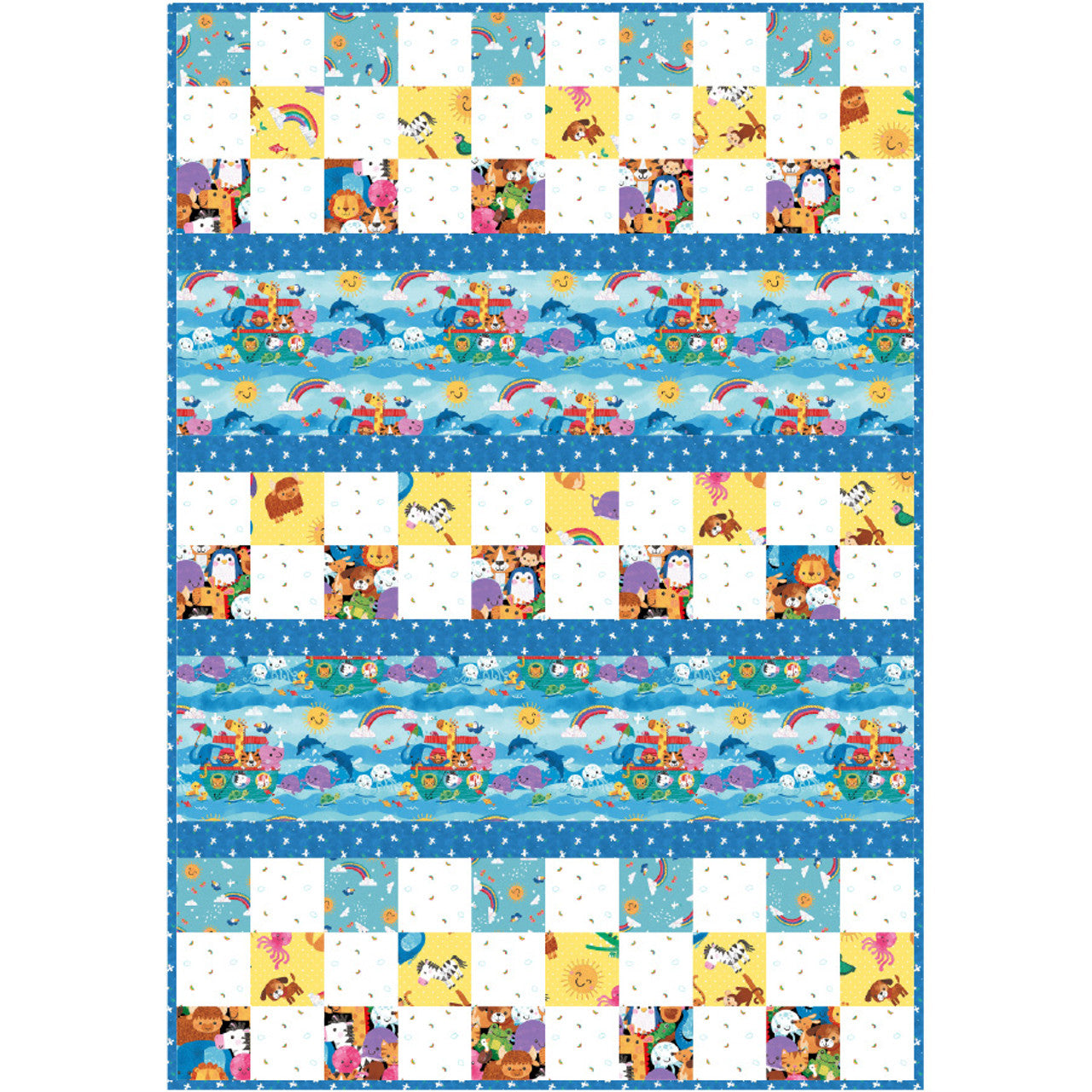 Noah and Friends by Lindsey Sagar : Check Me Out Quilt Kit