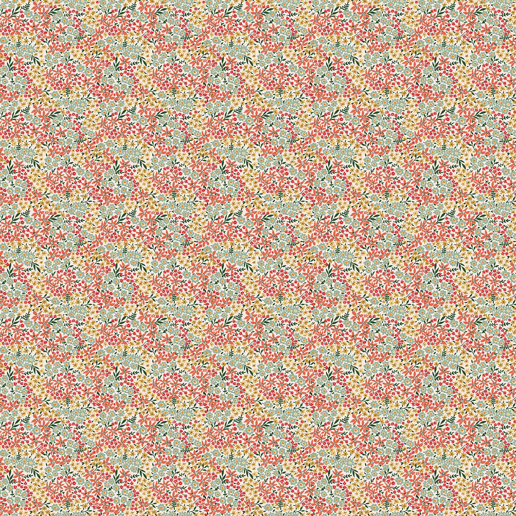 Cherry Orchard by Bernadett Urbanovics : Calico Red Multi 91324-26