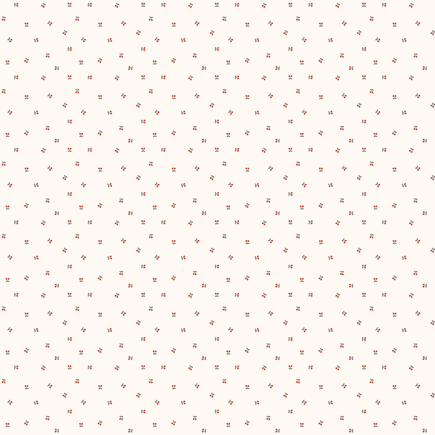 Cherry Orchard by Bernadett Urbanovics : Ditsy Cherries Cream 91317-11