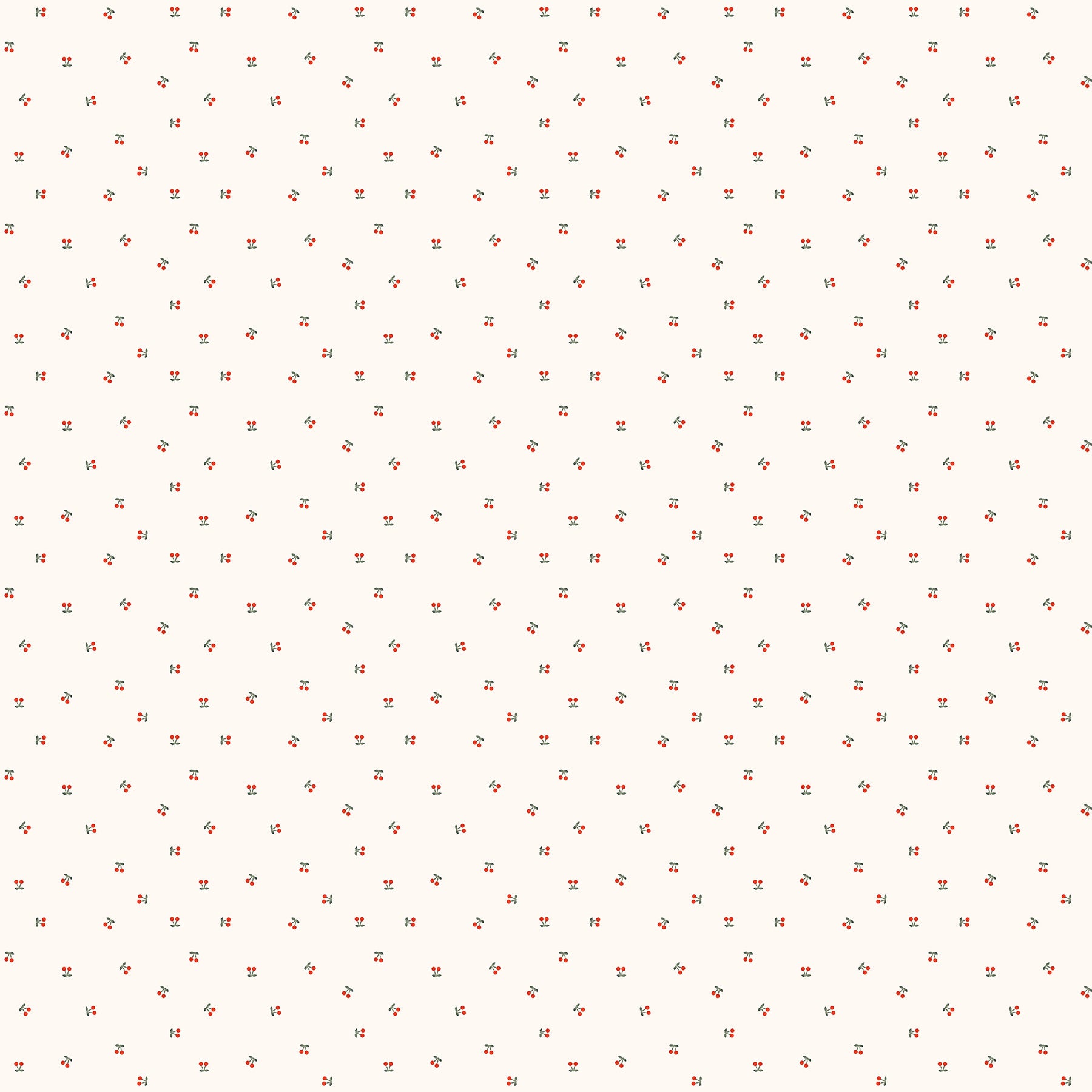 Cherry Orchard by Bernadett Urbanovics : Ditsy Cherries Cream 91317-11