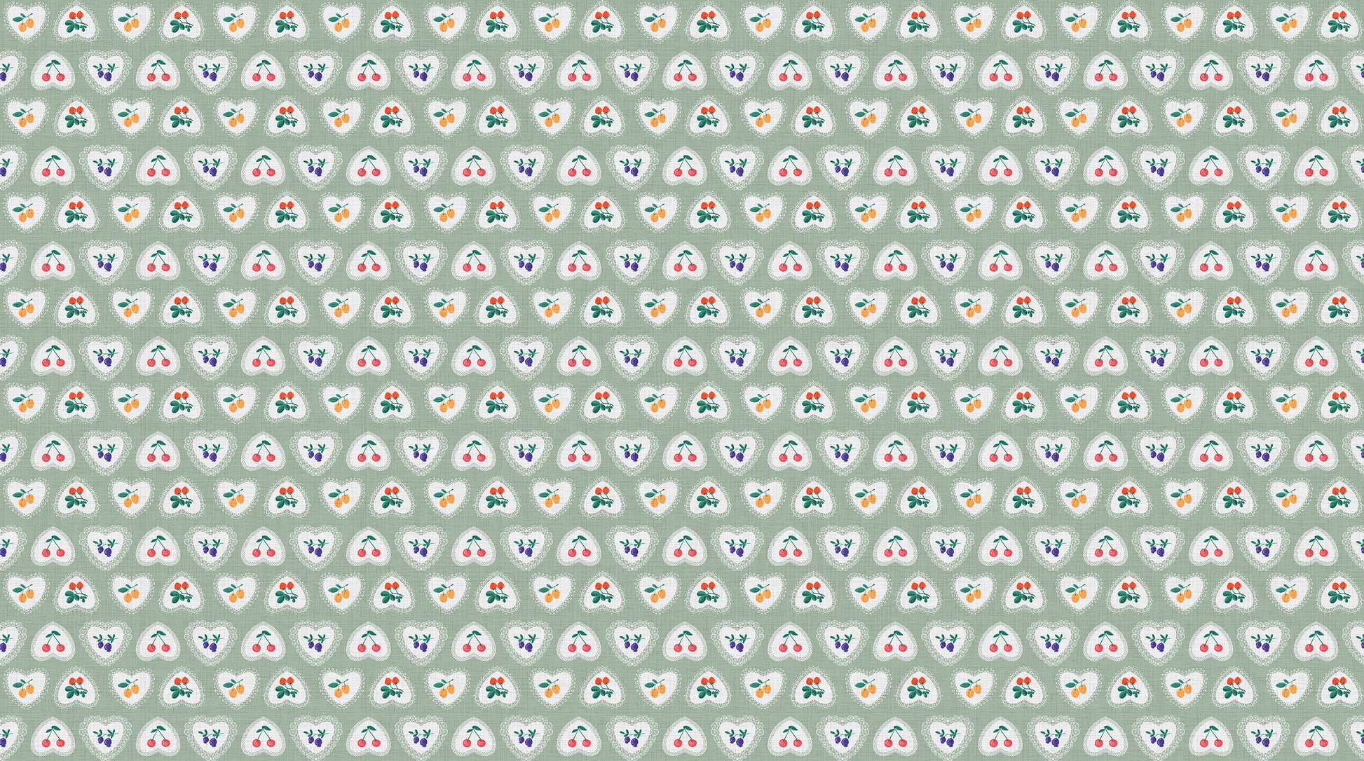 Cherry Orchard by Bernadett Urbanovics : Doilies Green 91318-74