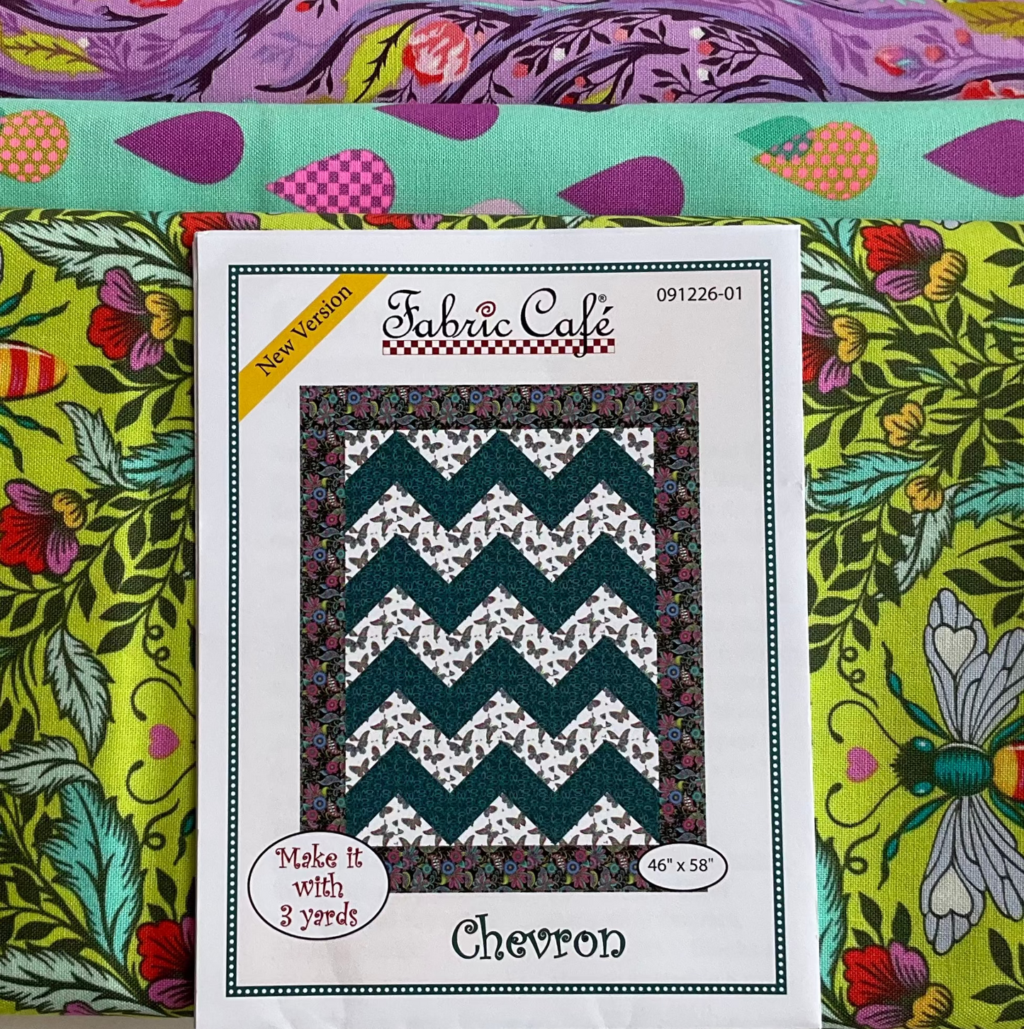 Chevron Quilt Kit featuring Full Moon Forest II & Untamed by Tula Pink - 3 Yard Quilt Kit