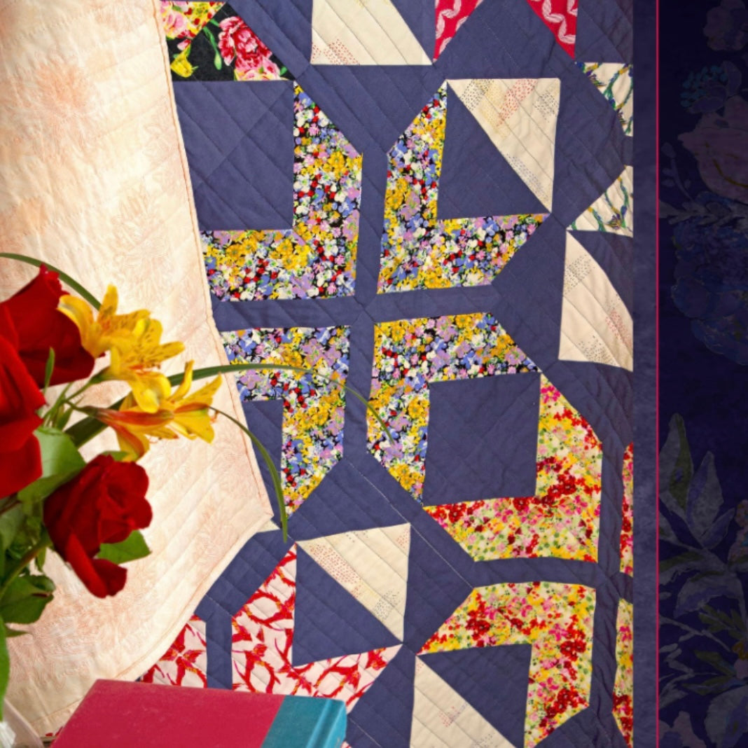 Chevron Stars Quilt Kit featuring Charlotte by Bari J.