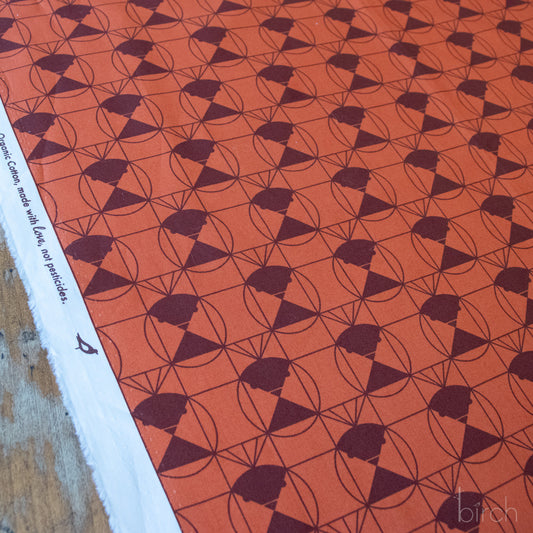 Chickadee End Papers Basic by Charley Harper: Chocolate Cherry CH-436- CHOCOLATE CHERRY (Estimated Ship Date November 2025)