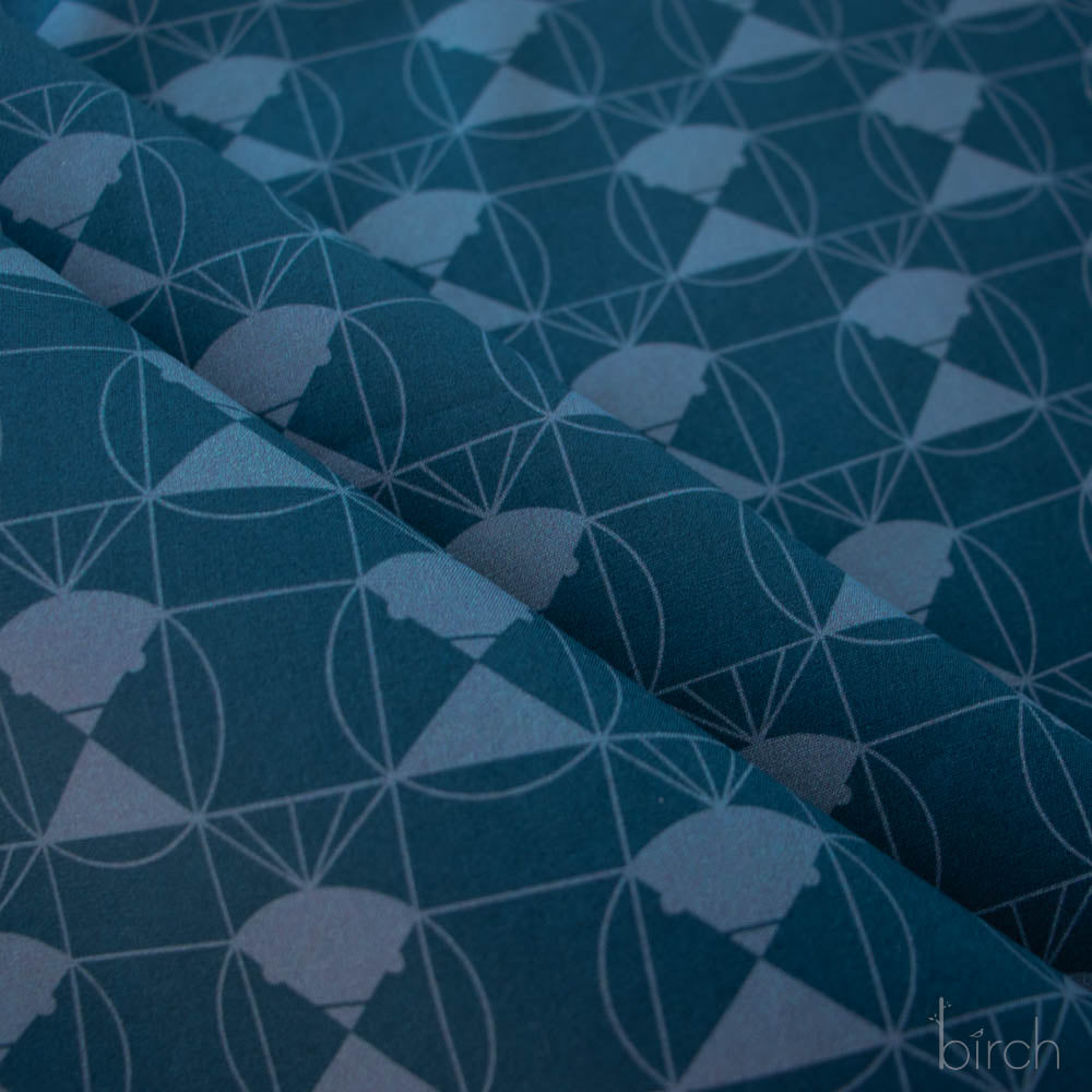 Chickadee End Papers Basic by Charley Harper: Denim CH-436-DENIM