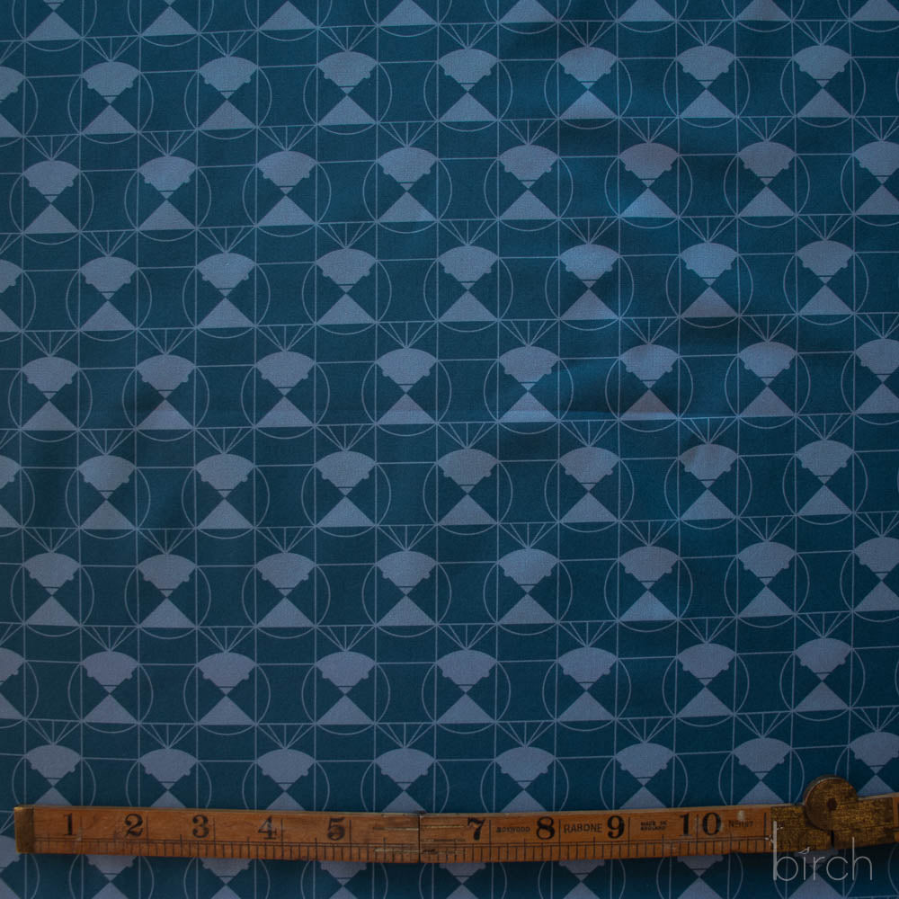 Chickadee End Papers Basic by Charley Harper: Denim CH-436-DENIM (Estimated Ship Date November 2025)