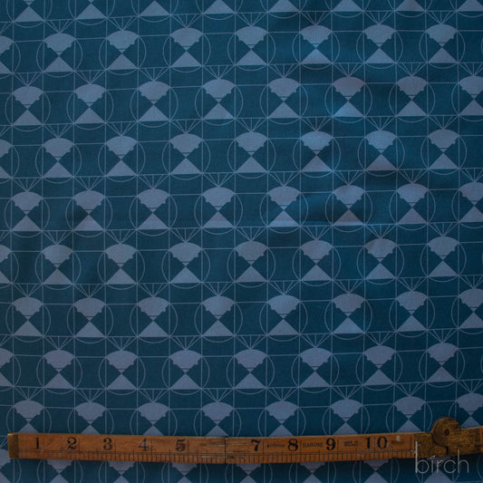 Chickadee End Papers Basic by Charley Harper: Denim CH-436-DENIM (Estimated Ship Date November 2025)