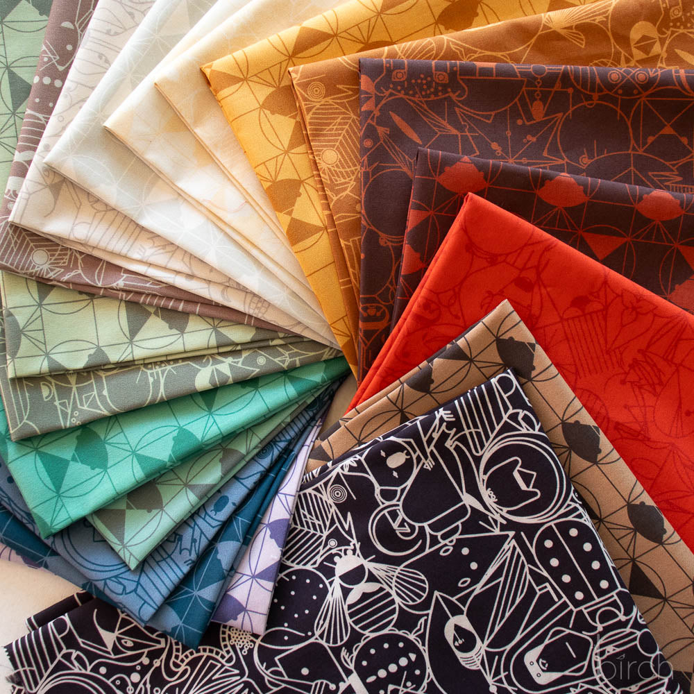 Chickadee End Papers and Original End Paper Basic by Charley Harper : Fabric Bundles (Estimated Ship Date November 2025)