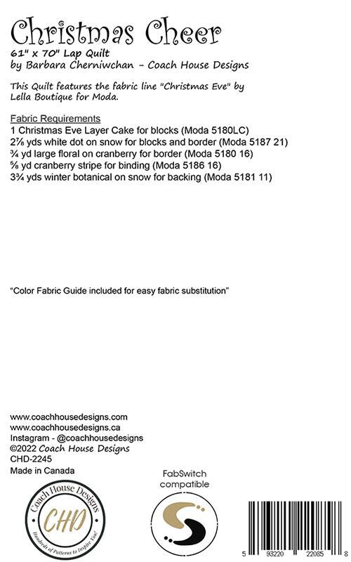 Christmas Cheer by Coach House Designs : Quilt Pattern (USED ON KIT)